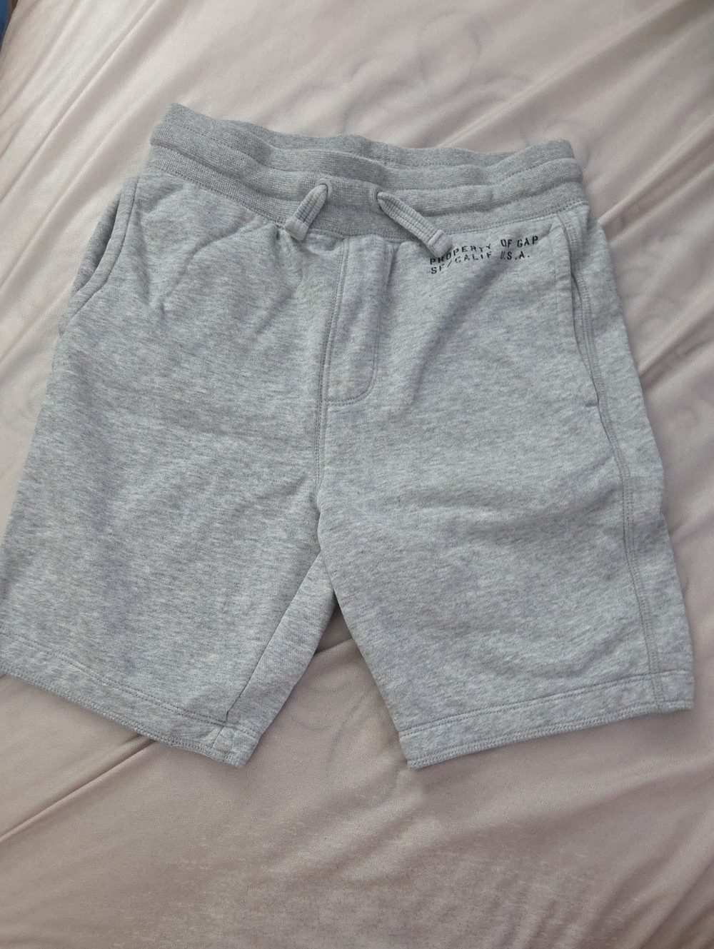 2 for $7 GAP Light Heather Gray Youth Athletic Drawstring Shorts - Size 8